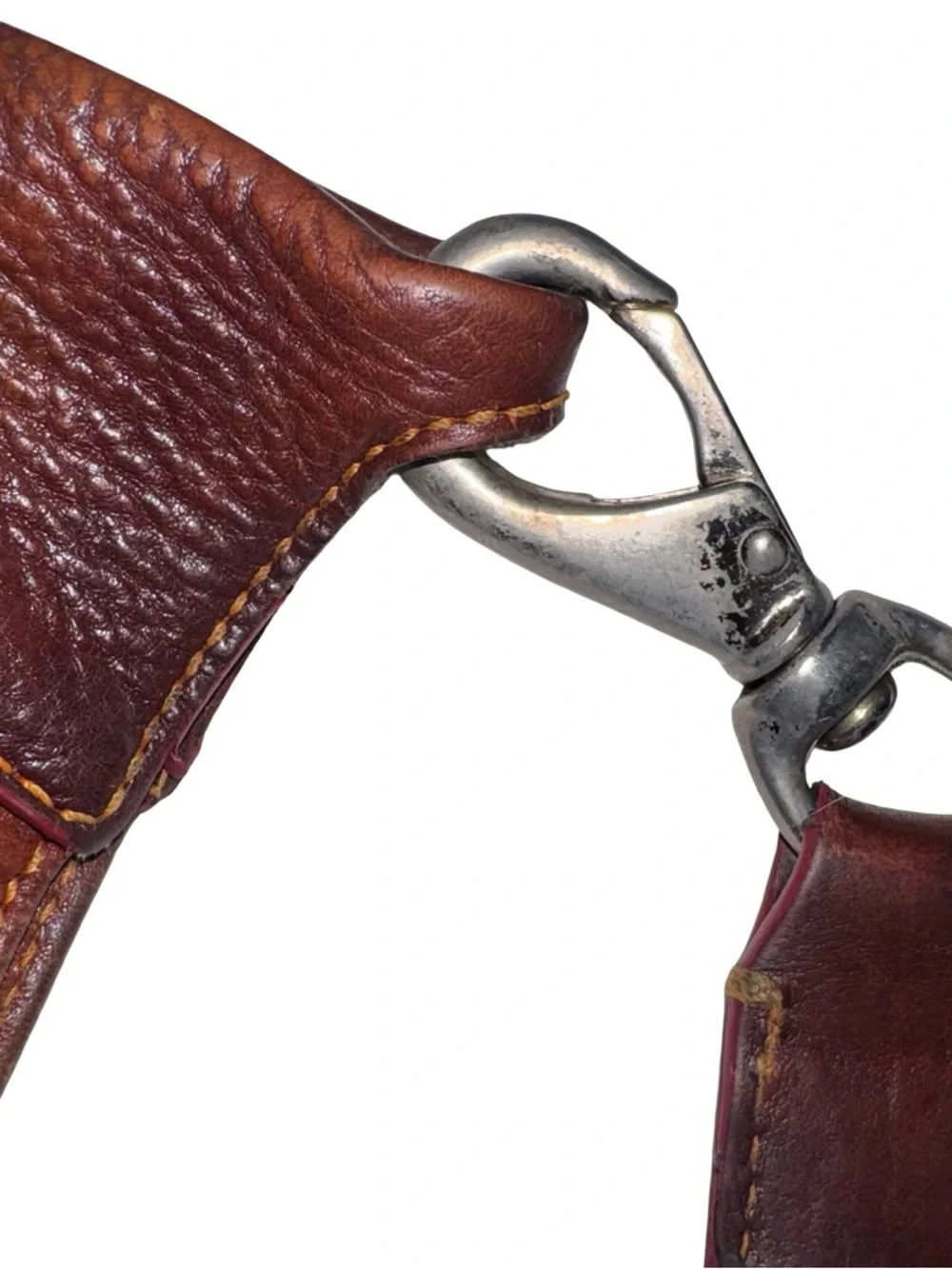 Dooney & Bourke Brown Pebbled Leather Hobo Shoulder Bag Slouchy Vintage Class - Picture 7 of 12